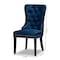 Baxton Studio Remy Blue Velvet Espresso Finished 2-Piece Wood Dining Chair Set 162-10461 - alternate 7